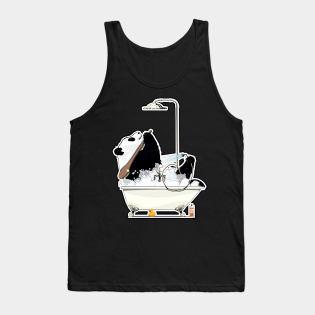 Panda in the Bath Tank Top by InTheWashroom